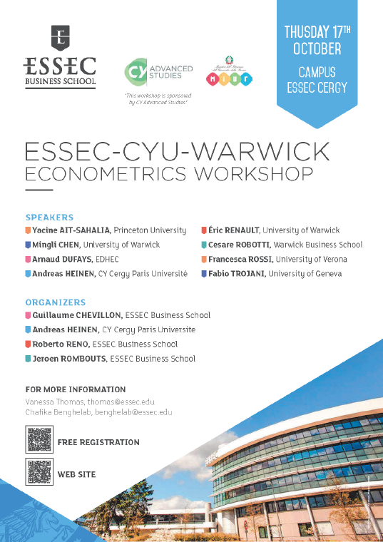 ESSEC-CYU-WARWICK ECONOMETRICS WORKSHOP